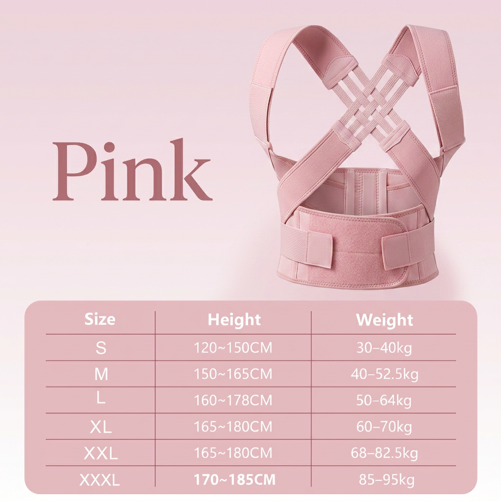 Pink - Size chart panel