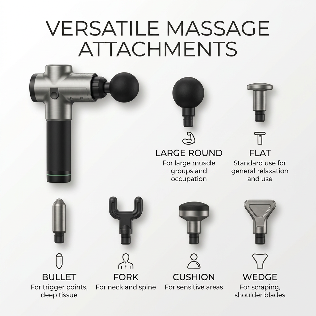 Massage Gun - Attachment Heads Guide